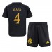 Real Madrid David Alaba #4 Tredjedraktsett Barn 2023-24 Korte ermer (+ Korte bukser)